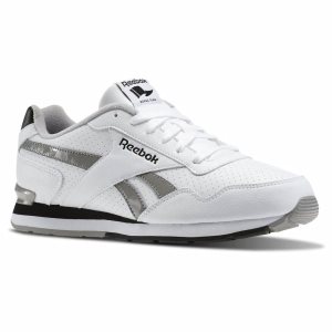 Reebok Royal Glide S Clip Turnschuhe Herren - Weiß/DunkelGrau/Schwarz/Grau - DE 547-EBC